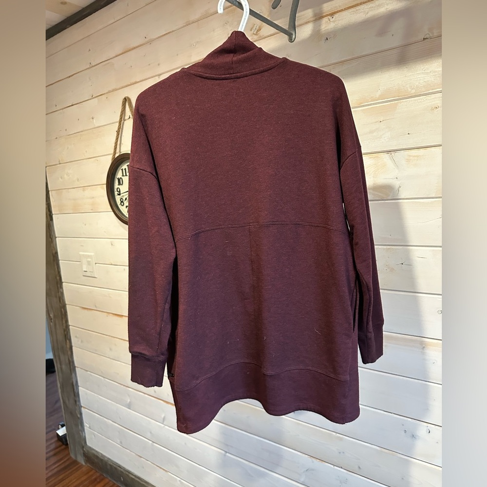 Hyba | Maroon Long Sleeve Open Cardigan - Picture 11 of 11